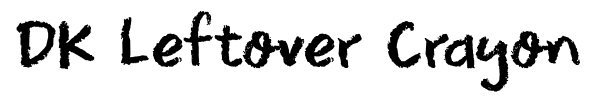 DK Leftover Crayon font preview